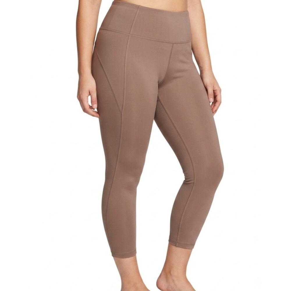 Girlfriend Collective Leggings Womens XL Brown Compressive‎ High Rise 7/8 Crop